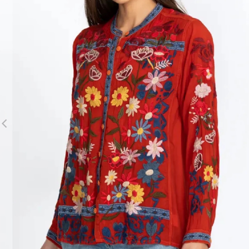 Johnny was red (cayenne) blouse